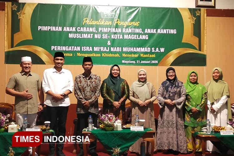 Muslimat NU Kota Magelang Perkuat Khidmah, 500 Orang Hadiri Pelantikan Pengurus dan Peringatan Isra Mi’raj